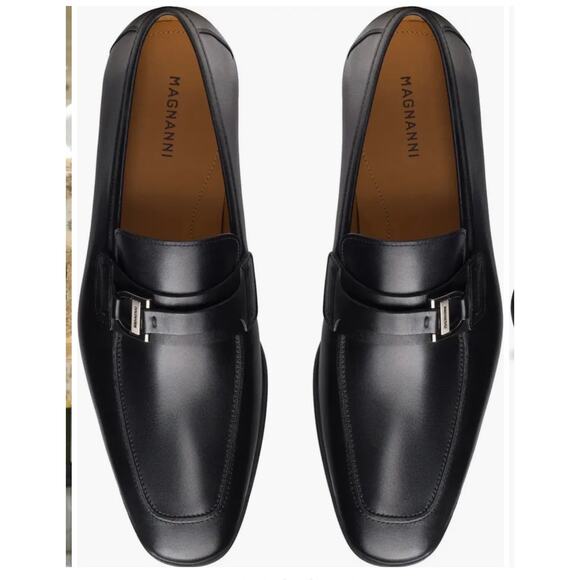 Magnanni Raso II Bit Loafers – Men’s Black Leather size 13